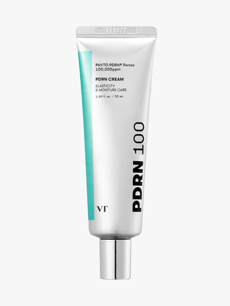 VT Cosmetics PDRN Cream 100 in branded component on a light gray backgorund