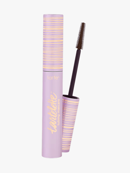 Tarte Tartelette Tubing Mascara in branded component on a light gray background